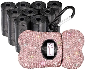 INS <span class=keywords><strong>Bling</strong></span>-Bolsa de residuos para perros y gatos, dispensador de correa para mascotas, bolsas de residuos para perros con Clip de mosquetón de Metal - Product Image 1