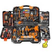 Kit d'outils de réparation domestique OEM personnalisé de 120 pièces, boîte à outils d'assemblage multi-spécifications métriques et SAE pour l'entretien DIY, approvisionnement en gros
