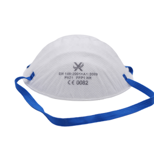 Respirator sekali pakai berbentuk cangkir bersertifikat CE En149, berbahan katun non-woven, setengah wajah, anti debu, masker <span class=keywords><strong>FFP1</strong></span> 3 lapis dengan klip hidung yang dapat disesuaikan - Product Image 3