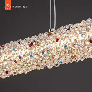 Lampes linéaires contemporaines en cristal, lustre de luxe pour villa, salon, hôtel, salle de séjour - Product Image 5