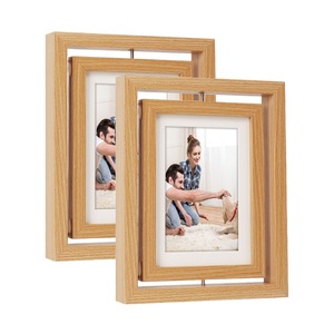 Fabrieksdirect zwevende fotolijst met draaibaar onderstel, dubbelzijdig, voor thuis of hotellobby's - Product Image 1