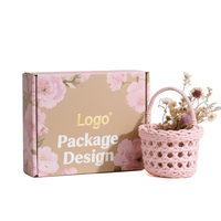 Boîtes en carton personnalisées roses en gros pour l'expédition d'enveloppe ondulée en céramique stratification mate gaufrée pour chaussettes et fourrure