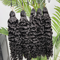 Cheveux humains bouclés birmans pré-bouclés de grade 12A pour tresses au crochet, idéaux pour les tresses Boho Goddess