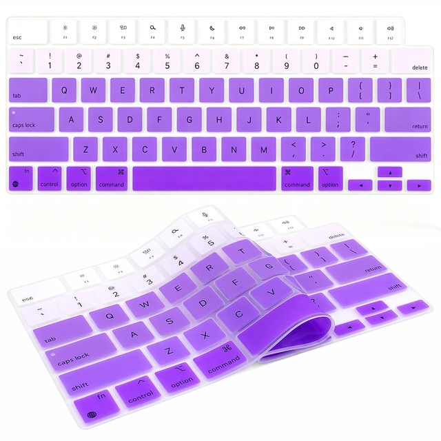 Silicone Keyboard Cover Skin for Macbook 14.2 Pro A2442/A2779/A2918/A2992/A3112/A3185/A3401 2021/2023/2024 US Layout Protector