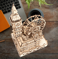Nuevo Producto, Modelo de Ensamblaje de la Rueda Gigante del Big Ben de Londres, Rompecabezas 3D de Madera, Juguete Educativo DIY para Mayores de 14 Años