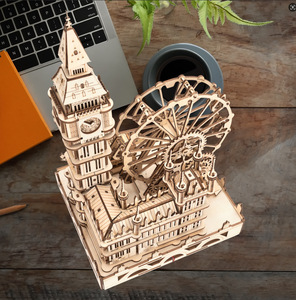 Nouveau produit : Modèle d'assemblage de la Grande Roue de <span class=keywords><strong>Londres</strong></span> et du Big Ben, puzzle 3D <span class=keywords><strong>en</strong></span> bois, jouet éducatif DIY, pour les 14 ans et plus - Product Image 1