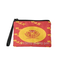 Dompet Koin Desain Huruf Yunani Kustom Terlaris untuk Menyimpan ID dan Koin, Dompet Koin Genggam untuk Perjalanan Luar Ruangan