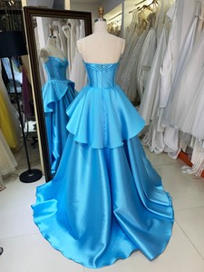 Wholesale Sky <strong>Blue</strong> Satin Ball Gown with Beaded Floor-Length Evening Formal <strong>Dress</strong> Gowns <strong>for</strong> <strong>Women</strong> <strong>Royal</strong> <strong>Blue</strong> Elegant Party <strong>Dress</strong> - Product Image 2
