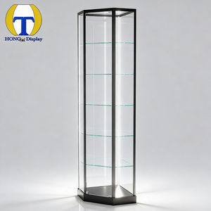 Vetrina Espositiva Angolare di Lusso Nera per Negozi e Fiere - Product Image 3