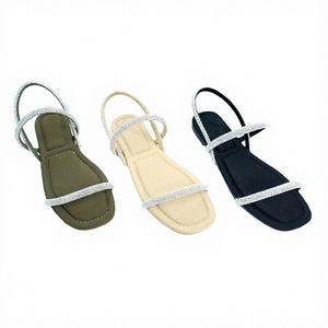 Sandalias Unisex de Verano 2025, con Pedrería, para Playa, Casuales, de Goma Suave, con Parte Superior de Cuero Genuino (con Caja) - Product Image 2