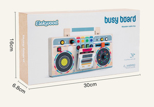 Novità 2026: Gioco Educativo Montessori in Legno Multifunzionale con Luci LED e Radio, Tavola delle Attività per l'Apprendimento Precoce dei Bambini - Product Image 6