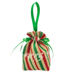 Pochette à cordon personnalisée écologique, mini, pour cadeaux de Noël, emballage de café et de thé, shopping de Noël - Product Image 6
