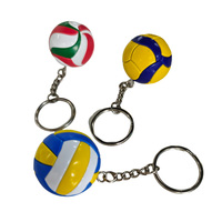 Personnalisation en gros, porte-clés mini volley-ball 3D sur mesure, porte-clés de football