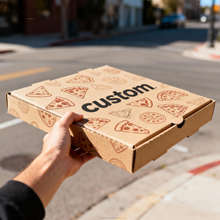Cajas de Pizza Corrugadas Negras al por Mayor para Llevar y Entregar, Cajas de Embalaje para Pizza con Logotipo - Product Image 3