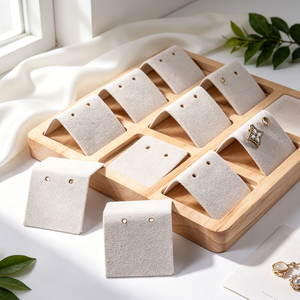 Solid Wood Jewelry Display Counter Earring Display Stand Jewelry <b>Rack</b> Ear Stud Display Panel Ornament Showcase - Product Image 3