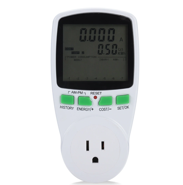 Digital Wattmeter 110V LCD Power Meter Energy Meter Analyzer Wattage Meter Electricity Kwh US Plug