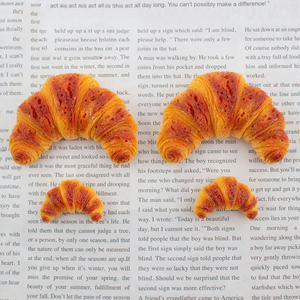 50 Piezas de Adornos de Resina con Forma de Croissant, 14*27mm, Lindos, Realistas, Impermeables, para Manualidades, Decoración, Juguetes - Product Image 6