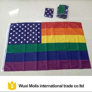 Drapeau personnalisé arc-en-ciel en polyester LGBT Gay Pride <span class=keywords><strong>LOVE</strong></span> WINS avec œillets en laiton - Product Image 6