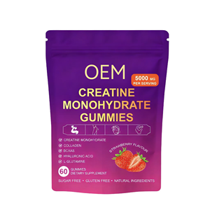 Gummies de créatine monohydrate les plus vendues, collagène, BCAA, acide hyaluronique, vitamines, suppléments énergétiques sans sucre pour nouveau-nés - Product Image 1