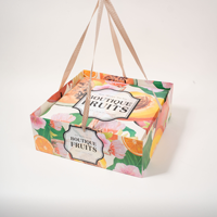 Emballage de fruits écologique de luxe personnalisé avec logo imprimé en couleur carton ondulé boîte-cadeau avec couvercle supérieur et sac de haute qualité