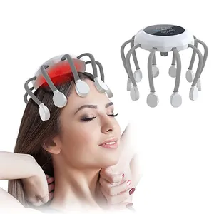 Electric Scalp Head Massager Portable Scalp Massager Blue-tooth Music Wireless Head Massage Red Light Therapy