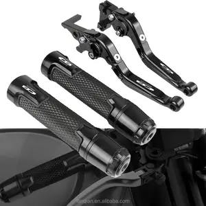 Alavancas de embreagem do freio para motocicleta, acessórios extensíveis de embreagem e guidão para honda cb650r 2019 cb650 cb 650 r