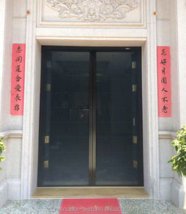 Puertas de pantalla de insectos Plisse abiertas horizontales de alta calidad <span class=keywords><strong>Puerta</strong></span> de pantalla de mosca de malla de poliéster plisada de aleación de aluminio - Product Image 2