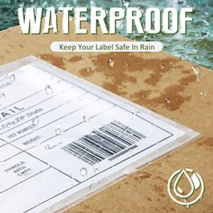 Fundas de etiquetas de envío Sobres impermeables de plástico transparente <span class=keywords><strong>Lista</strong></span> de embalaje Bolsas cerradas con sello autoadhesivo para factura - Product Image 5