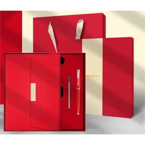 Custom Logo A5 Tri-Fold Business <b>Notebook</b> Gift <b>Set</b> Stylish Leather Journal Multifunction Silk Screen Printed Office Promotional - Product Image 5