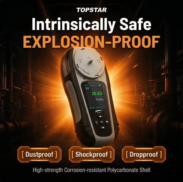 Multi Gas Detector O2 CO H2S LEL Portable Safety Monitor IP65 Explosion-Proof Pump Suction IoT 4G Cloud Alert Industrial TOPSTAR