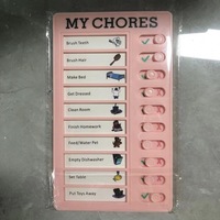 Tableau de liste de contrôle en plastique auto-discipliné pour enfants à faire liste bloc-notes pour former de bonnes habitudes