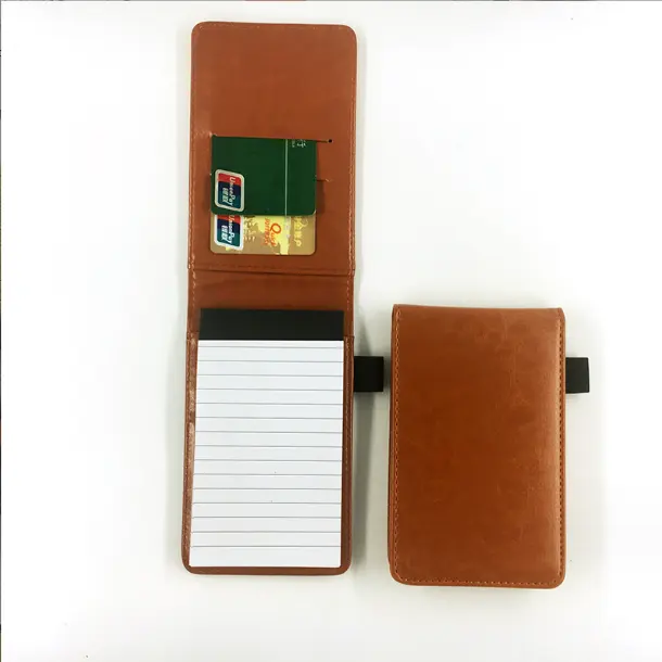 Multifunction Pocket Planner Small Notepad Leather Cover Mini Pocket Notepad with Pen