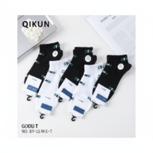 Calzini sportivi in cotone Spandex TIN DE HOMBRE Design Jacquard traspirante Anti uso quotidiano con Logo inferiore usa e getta - Product Image 1