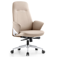 Chaise de bureau de direction ergonomique de haute qualité au design traditionnel, pivotante, inclinable, réglable en hauteur, confortable, en cuir PU