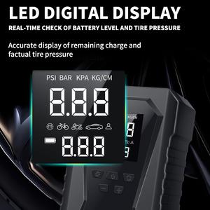 Portable Power Bank 12V <span class=keywords><strong>chargeur</strong></span> de batterie au Lithium d'urgence voiture saut démarreur gonfleur de pneu lampe de poche d'urgence 1200A - Product Image 5