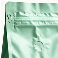 Sachet d'emballage alimentaire à huit soudures latérales en feuille d'aluminium, pochette verticale refermable pour thé et café, marque de premier plan PT