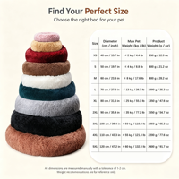 Coussin Apaisant Luxe 4cm en Fausse Fourrure pour Animaux, Toutes Saisons, Lavable, Antidérapant, Tapis Amovible S/M/L pour Chiens et Chats, Vente en Gros OEM