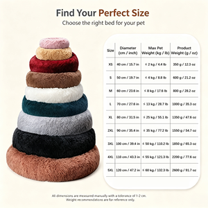 Coussin Apaisant Luxe 4cm en Fausse Fourrure pour Animaux, Toutes Saisons, Lavable, Antidérapant, Tapis Amovible S/M/L pour Chiens et Chats, Vente en Gros OEM - Product Image 6