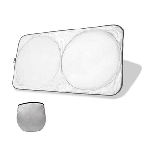 Logo In Durable Polyester Xe Sun Bóng Râm Có Thể Gập Lại Khối Mặt Trời, Nhiệt, Và Tia UV - Product Image 1