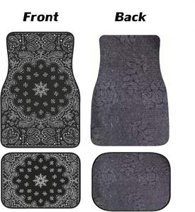 OEM Printed Design Universal Decorative <b>Car</b> Floor <b>Mats</b> All Weather Oriental Persian <b>Car</b> <b>Mats</b> 4 Pieces Set - Product Image 3