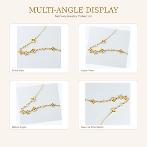 Luxury Style Gold Stainless Steel Multi Chain Round <b>Bead</b> <b>Bracelet</b> for Women Fashion Jewelry Wholesale - Product Image 3