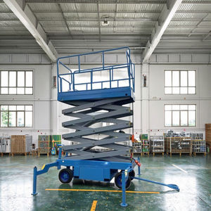 Gunting kerja udara elektrik 10m <span class=keywords><strong>12m</strong></span> 500kg pengangkat Platform besar 14m 8m pengangkat gunting hidrolik seluler untuk kerja tim - Product Image 4