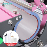 Presse à sublimation thermique portable pour gobelets roses, presse à tasses pour gobelets fins de 20 oz et 30 oz, tasses et supports vierges en verre pour sublimation