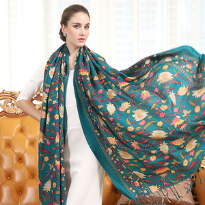 Manxiang手作り冬の女性カシミアウールプレーンタッセルスカーフショール - Product Image 6