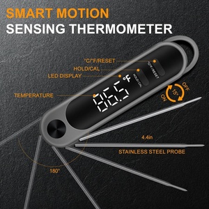 เทอร์โมมิเตอร์วัดอุณหภูมิอาหารแบบดิจิตอล อ่านค่าได้ทันที มาตรฐานกันน้ำ IP67 สำหรับทำอาหาร ปิ้งย่าง - Product Image 5