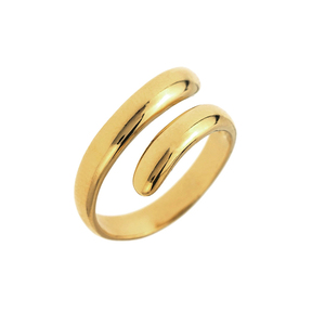ROXI 2021 18k Gold-plated S925 Sterling Silver Fashion Glossy Spiral <b>Open</b> <b>Ring</b> - Product Image 1