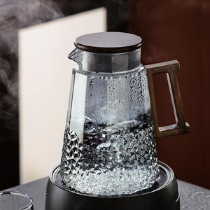 Jarra de <span class=keywords><strong>agua</strong></span> de vidrio de borosilicato, tetera, jarra para beber para Limón, jugo de fruta, olla, botella de bebida de cocina, Juego de tapa de acero inoxidable - Product Image 4