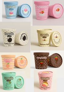 Vasos de Papel para Helado Biodegradables y Ecológicos de Grado Alimenticio, de Pared Simple, con Tapas, Impresión Personalizada, 3oz, 5oz, 8oz, Desechables - Product Image 1