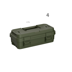 Green Plastic Tool <b>Storage</b> <b>Box</b> Waterproof Rectangle Portable Outdoor <b>Camping</b> Car Organizer Bin - Product Image 1