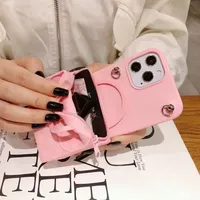 Étui de téléphone antichoc en silicone tendance avec bandoulière et portefeuille pour iPhone 16 15 14 Pro Max 13 Mini 12 Pro 11 Xs Max Xr 8 Plus SE